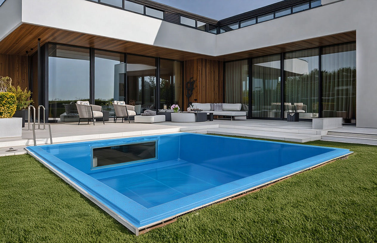 בריכת פיבר 4 × 4 גובה לבחירה