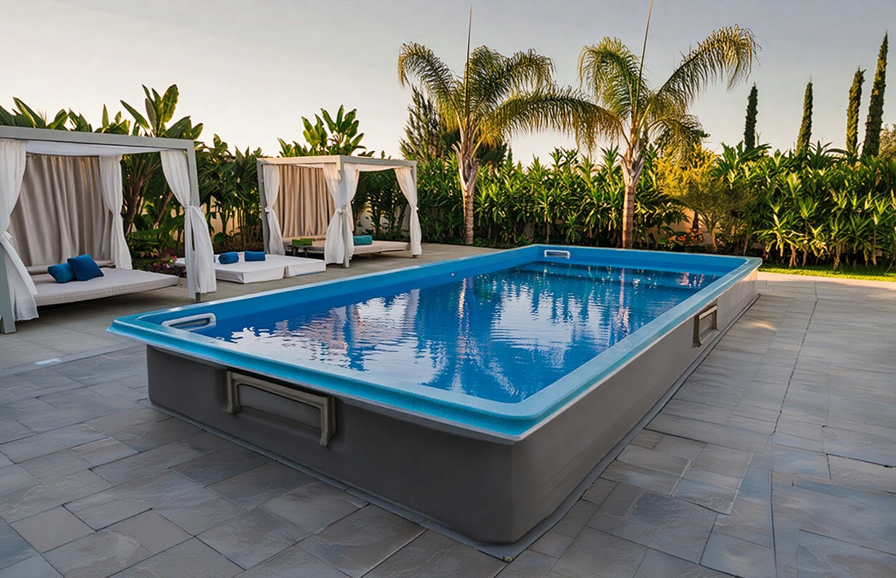 בריכת פיבר 4 × 8 גובה לבחירה בהתאמה אישית